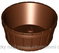 64951 Reddish Brown Barrel Half Large with Axle Hole