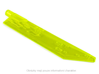 65184 Trans-Neon Green Propeller 1 Blade 14L with Axle Hole (Sword Blade)