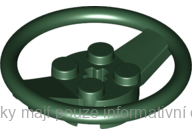 67811 Dark Green Vehicle, Steering Wheel with 2 x 2 Center and Axle Hole
