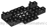 65202 Black Vehicle, Base 6 x 10 x 1 with 2 x 4 Recessed Center and 2 Holes