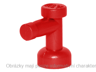 4599b Red Tap 1 x 1 without Hole in Nozzle End