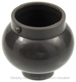 98374 Pearl Dark Gray Pot Small with Handle Holders