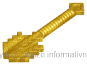 18791 Pearl Gold Shovel Pixelated (Minecraft)