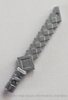 65505a Flat Silver Weapon Dagger Pixelated (Minecraft)