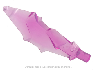 79985 Trans-Dark Pink Sword Blade with Bar, Crystal Shard