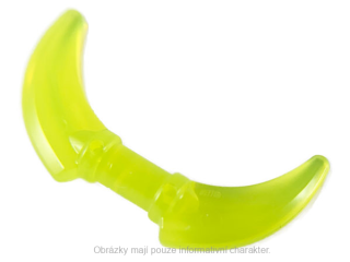 37341e Trans-Neon Green Hook with Double Blades