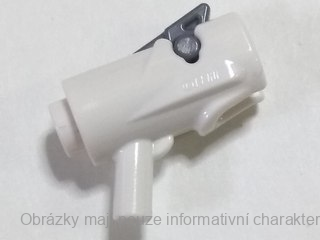 15391c01 White Gun, Mini Blaster / Shooter with Dark Bluish Gray Trigger