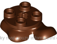 79750 Reddish Brown Legs with Plate Round 2 x 2 and Axle Hole - 2 Feet, 1 Raised