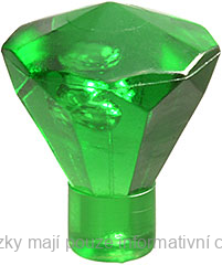 30153 Trans-Green Rock 1 x 1 Jewel 24 Facet