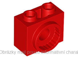 80431 Red Brick Modified 1 x 2 x 1 1/3 with Rotation Joint Socket
