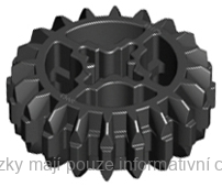 32269 Black Technic, Gear 20 Tooth Double Bevel