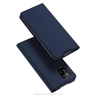 Prémiové flipové pouzdro DUX DUCIS SKIN na mobil Samsung Galaxy A42 5G modré