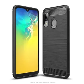 Kryt ochranný CARBON pro Samsung Galaxy A20e (SM-A202) černá