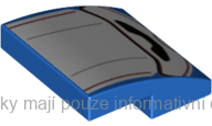 15068pb366 Blue Slope, Curved 2 x 2 x 2/3 with White Seat Back Cushion
