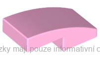 11477 Bright Pink Slope, Curved 2 x 1 x 2/3