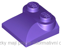 47457 Dark Purple Slope, Curved 2 x 2 x 2/3 with Two Studs