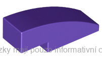 50950 Dark Purple Slope, Curved 3 x 1