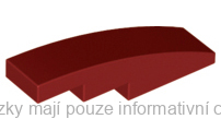 61678 Dark Red Slope, Curved 4 x 1