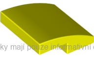 15068 Neon Yellow Slope, Curved 2 x 2 x 2/3