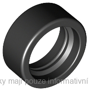 50945 Black Tire 14mm D. x 6mm Solid Smooth