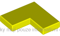 14719 Neon Yellow Tile 2 x 2 Corner