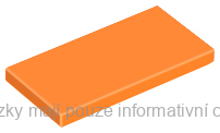 87079 Orange Tile 2 x 4