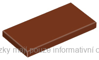 87079 Reddish Brown Tile 2 x 4