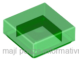 3070b Trans-Green Tile 1 x 1 with Groove