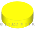 98138 Neon Yellow Tile, Round 1 x 1