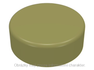 98138 Olive Green Tile, Round 1 x 1