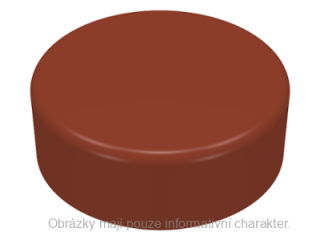 98138 Reddish Brown Tile, Round 1 x 1