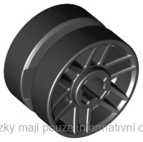 11208 Black Wheel 14mm D. x 9.9mm with Center Groove