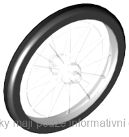92851pb01 Trans-Clear Wheel Bicycle with Molded Black Hard Rubber Tire
