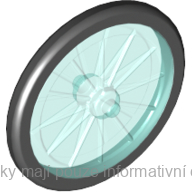 92851pb01 Trans-Light Blue Wheel Bicycle with Molded Black Hard Rubber Tire