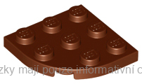 30357 Reddish Brown Plate, Round Corner 3 x 3