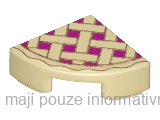 25269pb001 Tan Tile, Round 1 x 1 Quarter with Lattice Pie Pattern