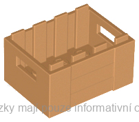 30150 Medium Nougat Container, Crate 3 x 4 x 1 2/3 with Handholds