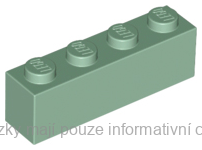 3010 Sand Green Brick 1 x 4