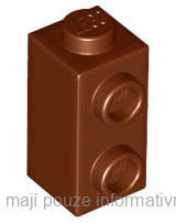 32952 Reddish Brown Brick, Modified 1 x 1 x 1 2/3 with Studs on Side