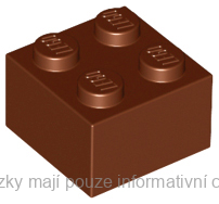 3003 Reddish Brown Brick 2 x 2