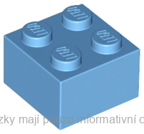 3003 Medium Blue Brick 2 x 2
