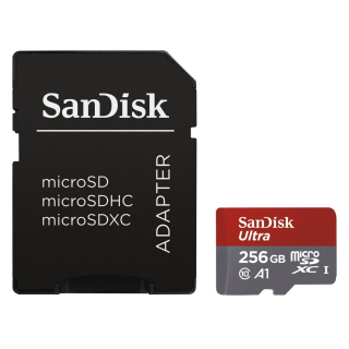 SanDisk microSDXC 256GB UHS-I + SD adaptér SDSQUAR-256G-GN6MA