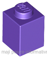 3005 Dark Purple Brick 1 x 1