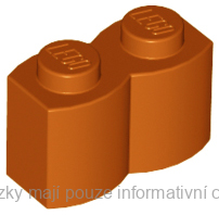 30136 Dark Orange Brick, Modified 1 x 2 with Log Profile