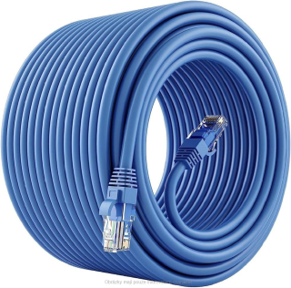 Extrémně výkonné vysoce kvalitní 500MHz FTP kabel CAT 6A 48.7M Modrý