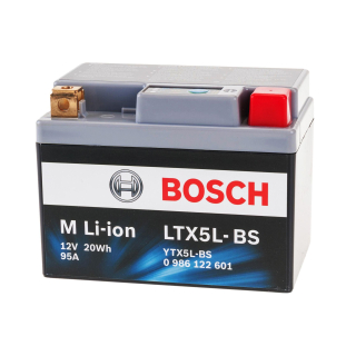 Originální Motobaterie BOSCH Li-iontové provedení 0986122601 LTX5L-BS, YTX5L-BS