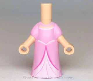 66570 Light Nougat Micro Doll, Body with Bright Pink Dress Pattern (Ariel)