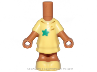 72420 Medium Nougat Micro Doll, Body with Bright Light Yellow Dress